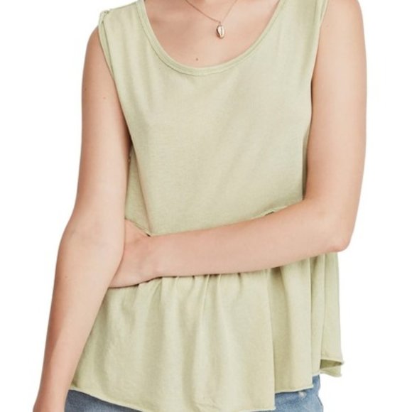NWT Free People Anytime Tank Top in Matcha Size XS - Picture 2 of 5